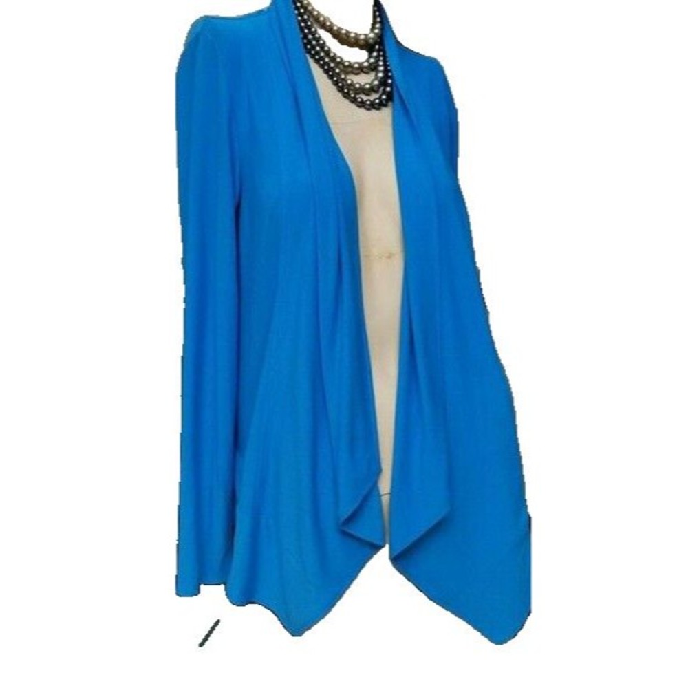 Grace Elements M Waterfall Cardigan Style Cover Up Blue Kimono Boho